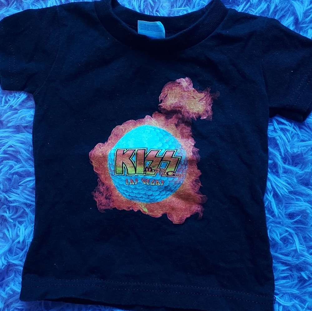 Rabbit Skins Black KISS Graphic Tee Baby